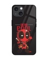 Shop Deadpool Premium Glass Cover for Apple iPhone 15-Front