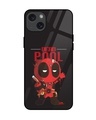 Shop Deadpool Premium Glass Cover for Apple iPhone 15 Plus-Front