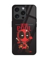 Shop Deadpool Premium Glass Cover for Apple iPhone 15 Pro-Front