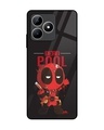 Shop Deadpool Premium Glass Cover for Realme C53-Front