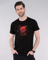 Shop Deadpool Torn Half Sleeve T-Shirt (DPL)-Front