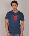 Shop Deadpool Torn Half Sleeve T-Shirt (DPL)-Front