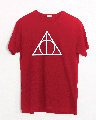 Shop Deathly Hallows Glow In Dark Half Sleeve T-Shirt (HPL) -Front