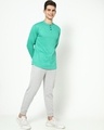 Shop Deep Mint Full Sleeve Henley T-shirt-Full
