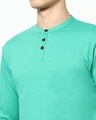 Shop Deep Mint Full Sleeve Henley T-shirt