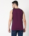 Shop Deep Purple Contrast Binding Round Neck Vest-Full