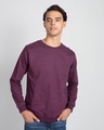 Shop Deep Purple Fleece Light Sweatshirt-Front