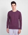Shop Deep Purple Full Sleeve T-Shirt-Front