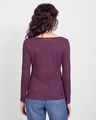Shop Deep Purple Scoop Neck Full Sleeve T-Shirt-Design