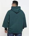 Shop Men's Deep Teal Typography Plus Size Oversized Layered Hoodie-Design