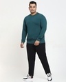Shop Men's Deep Teal Plus Size Sweatshirt-Full