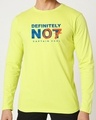 Shop Definitely Not 7 Full Sleeve T-Shirt Neo Mint-Front