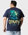 Shop Men's Blue Defy Gravity Graphic Printed Plus Size T-shirt-Design
