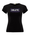 Shop Delete the Drama Half Sleeve Printed T-Shirt Black
