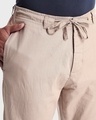 Shop Desert Beige Casual Cotton Trouser