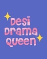 Shop Desi Drama Queen Round Neck 3/4th Sleeve T-Shirt-Full