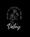 Shop Destiny Flowers Boyfriend T-Shirt Black-Full