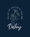 Shop Destiny Flowers Boyfriend T-Shirt Navy Blue