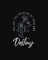 Shop Destiny Flowers Half Sleeve T-Shirt Black-Full