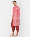 Shop Dupion Silk Peach Knee Length Full Sleeve Regular Fit Printed Ethnic Wear For Men-Design