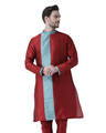 Shop Printed Kurta In Red-Front