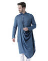 Shop Solid Kurta In Blue-Front