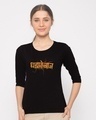 Shop Dhadakebaaz Round Neck 3/4th Sleeve T-Shirt-Front
