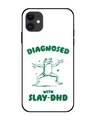 Shop Diagnosed With Slay-DHD Premium Glass Cover for Apple iPhone 12-Front