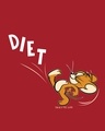 Shop Diet Kick Jerry Half Sleeve Printed T-Shirt (TJL) Bold Red-Full