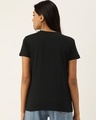 Shop Black Typographic T Shirt-Back