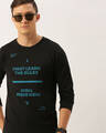 Shop Men's Black Typography Slim Fit T-shirt-Front