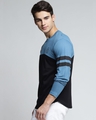 Shop Blue Colourblocked T Shirt-Design