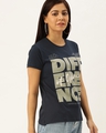 Shop Blue Typographic T Shirt-Design
