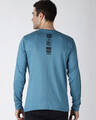 Shop Blue Typography T Shirt-Back