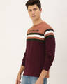 Shop Men's Brown Colourblocked T-shirt-Design