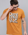 Shop Brown Typographic T Shirt-Front