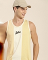 Shop Men's Beige Colourblock Sleeveless T-shirt-Design