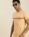 Shop Men's Beige Graphic Printed Slim Fit T-shirt-Design