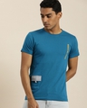 Shop Men's Blue Graphic Print T-shirt-Front