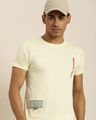Shop Men's Cream Typography Slim Fit T-shirt-Design
