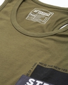 Shop Men's Olive TypoGraphic Printed T-shirt-Full
