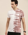 Shop Men's White & Brown Tie & Dye T-shirt-Front