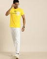 Shop Men's Yellow Graphic Print T-shirt