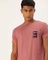 Shop Pink Typography T Shirt-Front