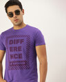 Shop Purple Typography T Shirt-Front