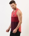 Shop Men's Red & Maroon Colourblocked Tank Top-Design