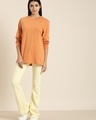 Shop Women's Brown Oversized T-shirt-Full