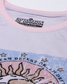 Shop Women's Lavender Graphic Slim Fit  T-shirt-Full