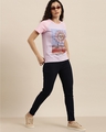 Shop Women's Lavender Graphic Slim Fit  T-shirt
