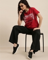 Shop Women's Red Graphic Boxy T Shirt